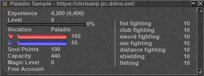 Signature for player Paladin Sample